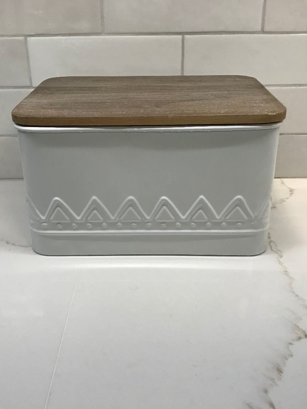 Tin Box with Wood Lid